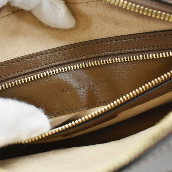 GUCCI Horsebit 1955 Small GG Supreme Canvas Shoulder Bag Beige 645454