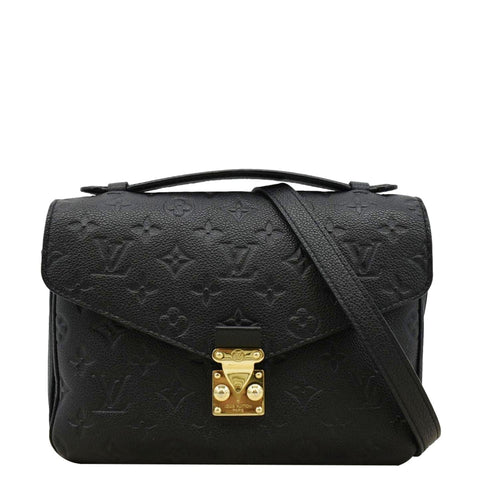 LOUIS VUITTON Metis Pochette Empreinte Leather Crossbody Bag Black