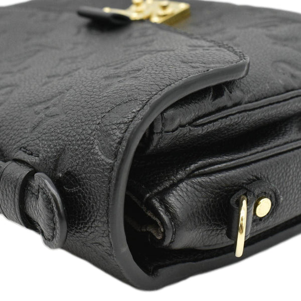 LOUIS VUITTON Metis Pochette Empreinte Leather Crossbody Bag Black