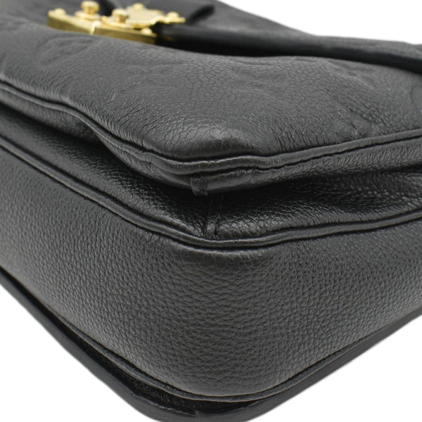 LOUIS VUITTON Metis Pochette Empreinte Leather Crossbody Bag Black