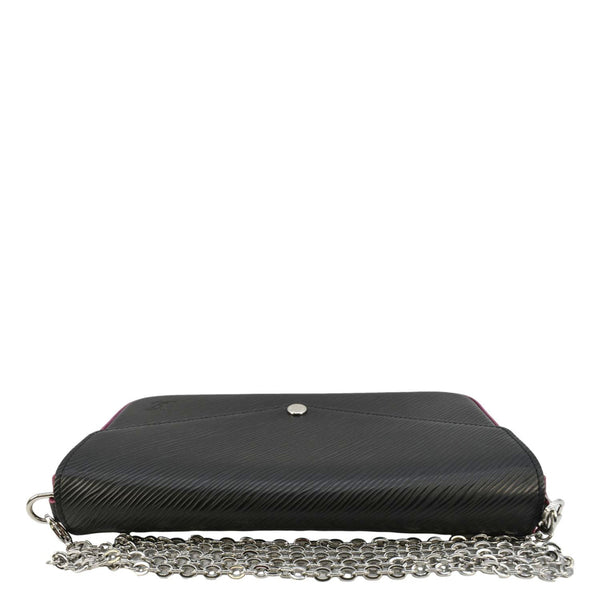 LOUIS VUITTON Felicie Pochette Epi Leather Crossbody Bag Black