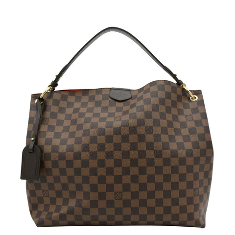 LOUIS VUITTON Graceful MM Damier Ebene Shoulder Bag Brown