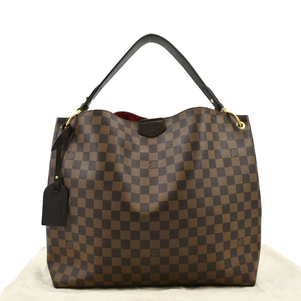 LOUIS VUITTON Graceful MM Damier Ebene Shoulder Bag Brown