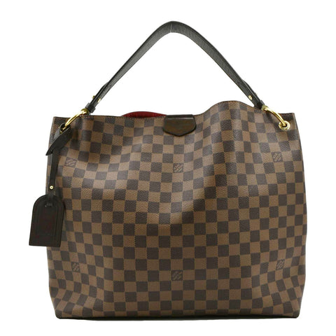 LOUIS VUITTON Graceful MM Damier Ebene Shoulder Bag Brown