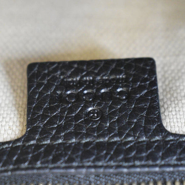 GUCCI Soho GG Flap Leather Chain Shoulder Bag Black 336752