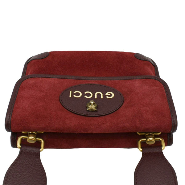 GUCCI Neo Vintage Suede Crossbody Bag Red 501050
