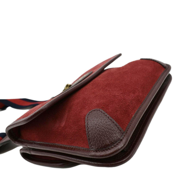 GUCCI Neo Vintage Suede Crossbody Bag Red 501050