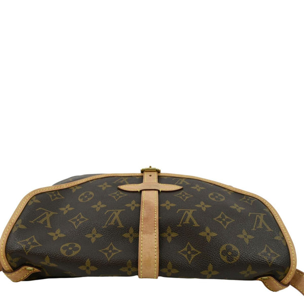 LOUIS VUITTON Saumur 30 Monogram Canvas Crossbody Bag Brown