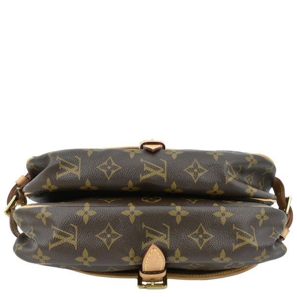 LOUIS VUITTON Saumur 30 Monogram Canvas Crossbody Bag Brown