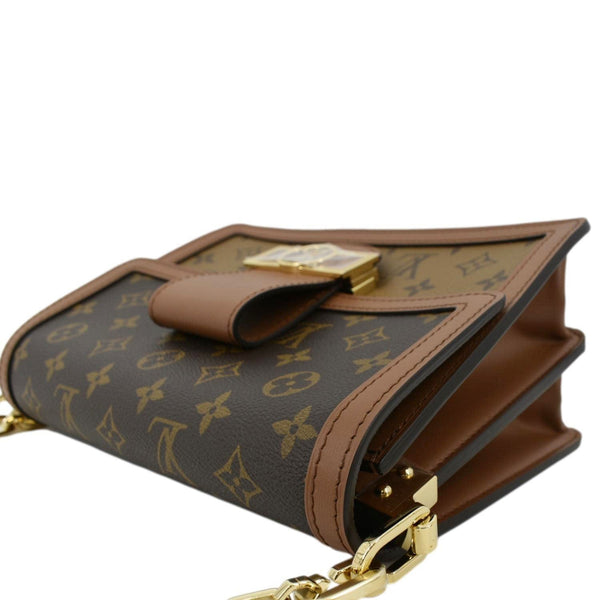 LOUIS VUITTON Dauphine MM Monogram Reverse Canvas Shoulder Bag Brown