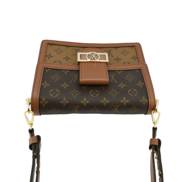 LOUIS VUITTON Dauphine MM Monogram Reverse Canvas Shoulder Bag Brown