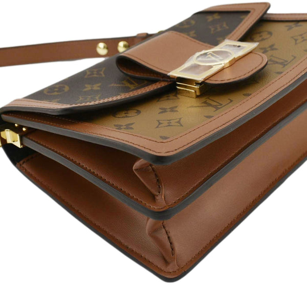 LOUIS VUITTON Dauphine MM Monogram Reverse Canvas Shoulder Bag Brown
