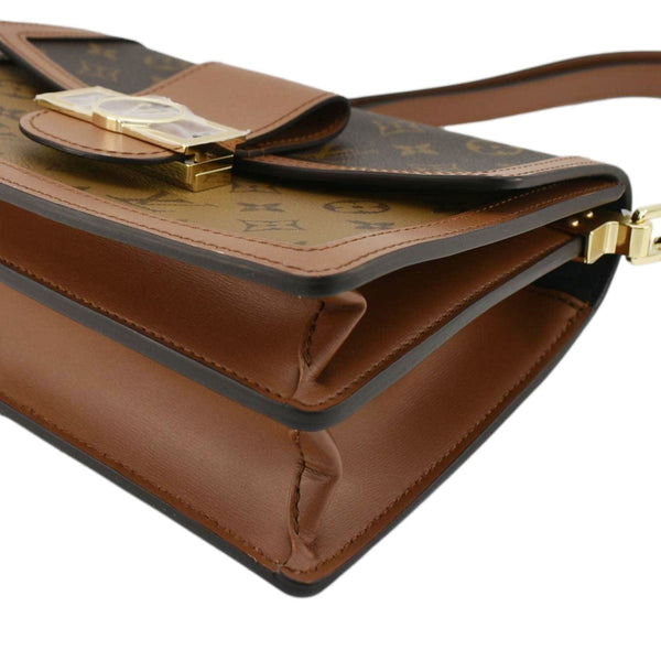LOUIS VUITTON Dauphine MM Monogram Reverse Canvas Shoulder Bag Brown