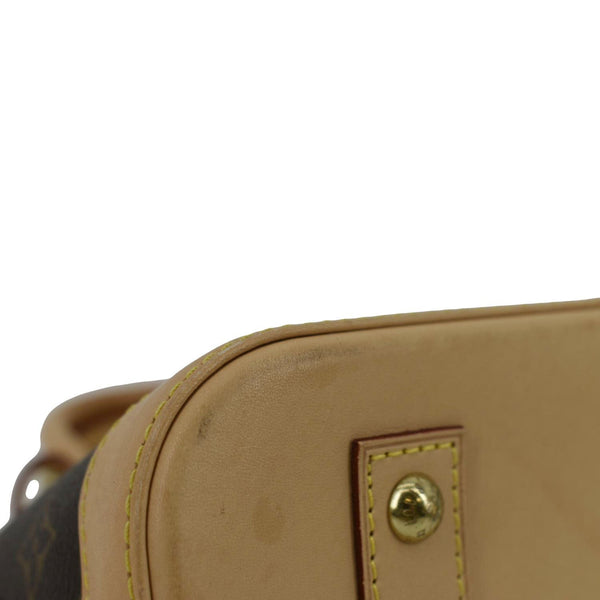LOUIS VUITTON Alma BB Monogram Canvas Satchel Crossbody Bag Brown