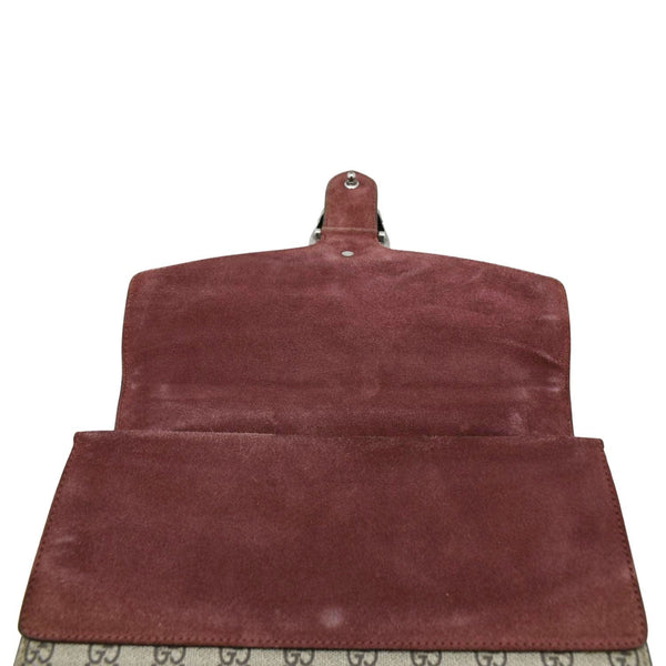 GUCCI Dionysus Medium Blooms GG Supreme Canvas Chain Shoulder Bag Beige 400235