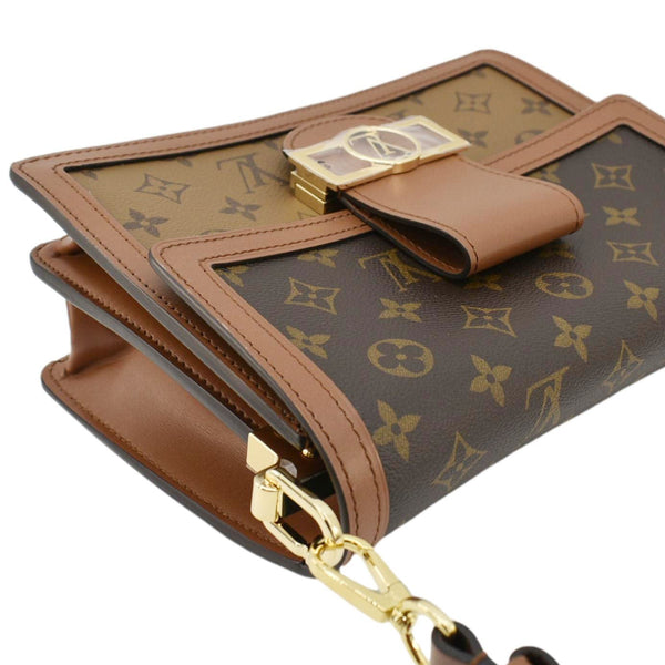LOUIS VUITTON Dauphine MM Monogram Reverse Canvas Shoulder Bag Brown