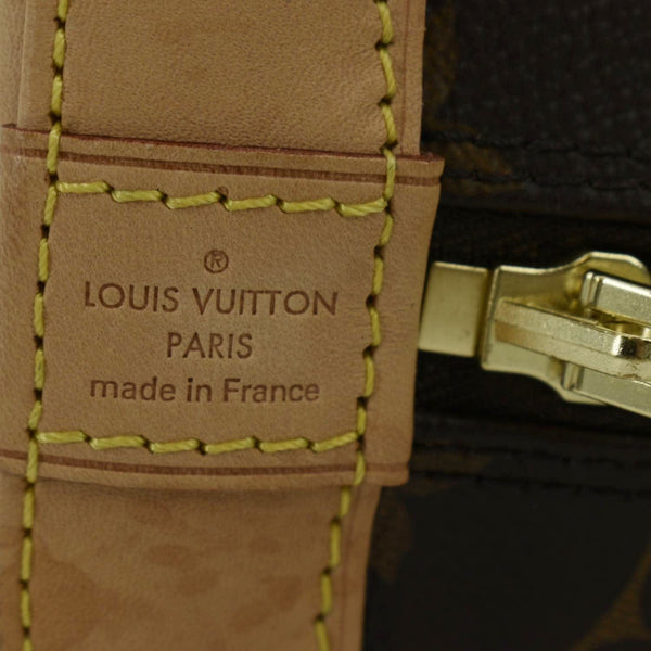 LOUIS VUITTON Alma BB Monogram Canvas Satchel Crossbody Bag Brown