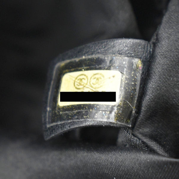 CHANEL Soft and Chain Flap Leather Shoulder Bag Black