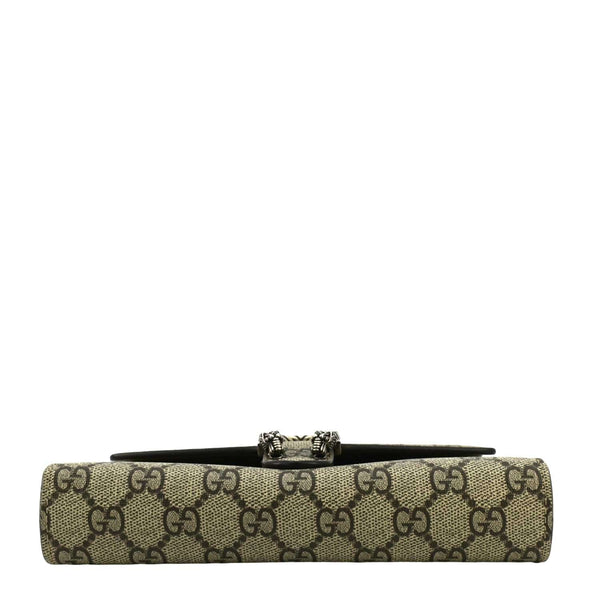 GUCCI Dionysus GG Supreme Canvas Chain Wallet Crossbody Bag Beige 401231