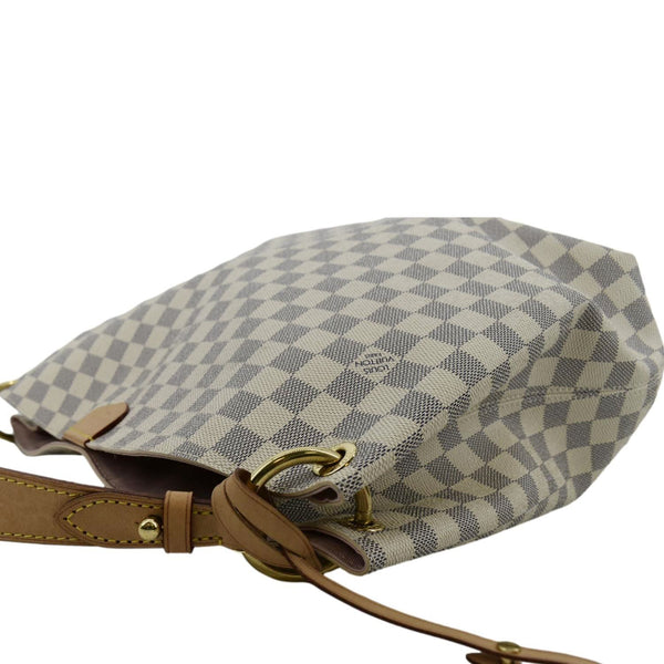 LOUIS VUITTON Graceful MM Damier Azur Shoulder Bag White