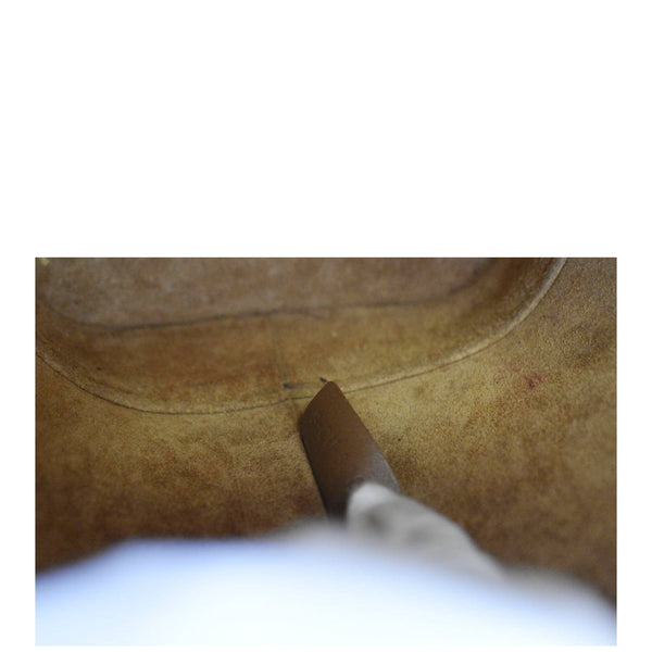 Celine Cuir Triomphe Small Calfskin Leather Bucket Crossbody Bag Tan