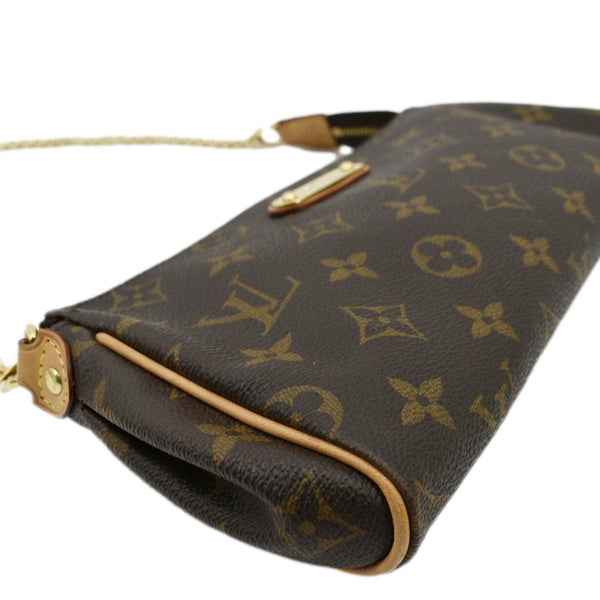 LOUIS VUITTON Eva Pochette Monogram canvas Clutch Crossbody Bag Brown