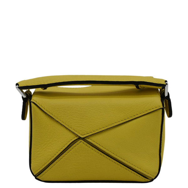 LOEWE Nano Puzzle Leather Shoulder Bag Yellow