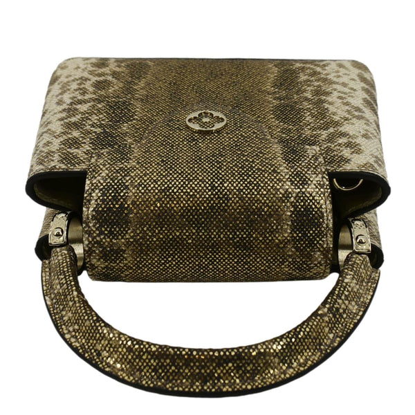 LOUIS VUITTON Capucines Mini Karung Skin Leather Shoulder Bag Full Moon