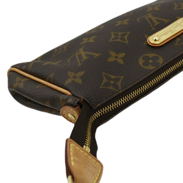 LOUIS VUITTON Eva Pochette Monogram canvas Clutch Crossbody Bag Brown