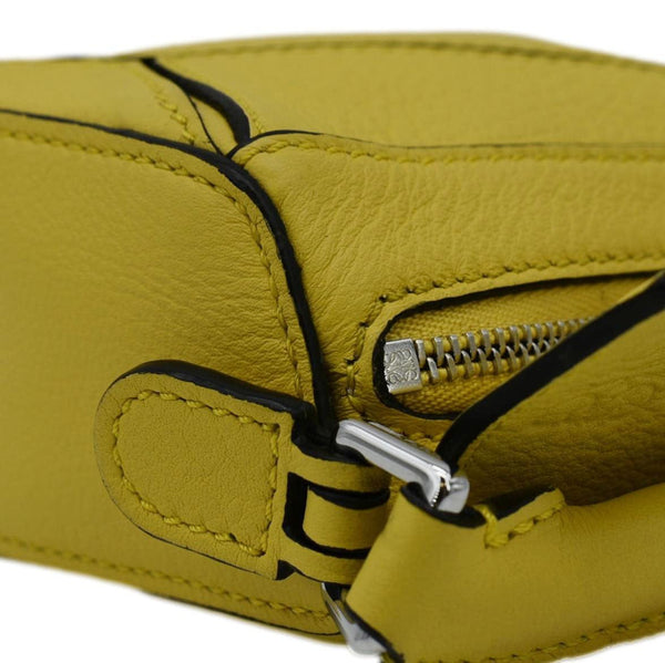 LOEWE Nano Puzzle Leather Shoulder Bag Yellow