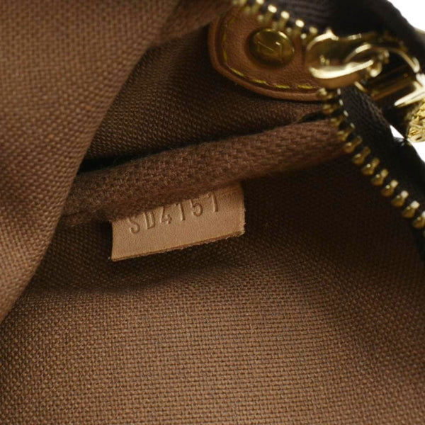 LOUIS VUITTON Eva Pochette Monogram canvas Clutch Crossbody Bag Brown