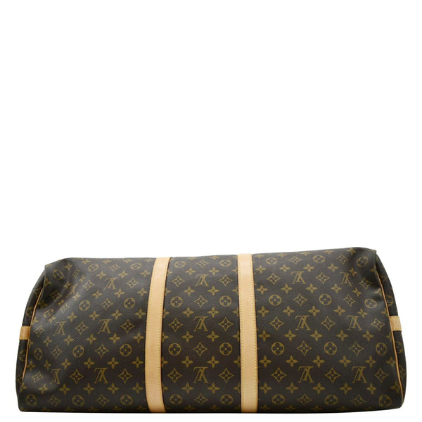 LOUIS VUITTON Keepall 60 Bandouliere Monogram Canvas Travel Bag Brown