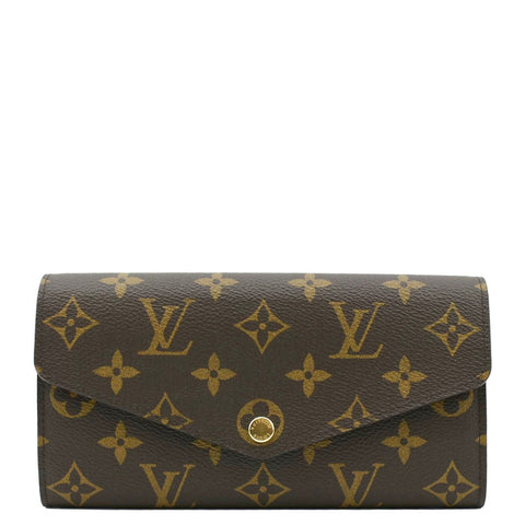 LOUIS VUITTON Sarah Monogram Canvas Wallet Brown
