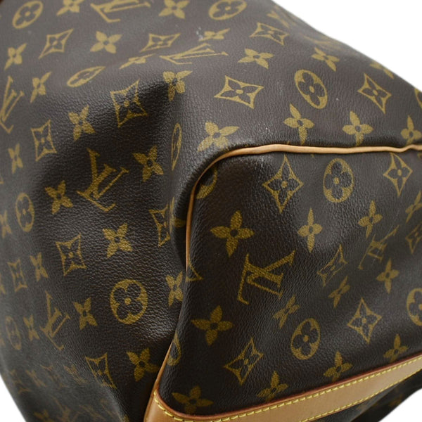 LOUIS VUITTON Keepall 60 Bandouliere Monogram Canvas Travel Bag Brown