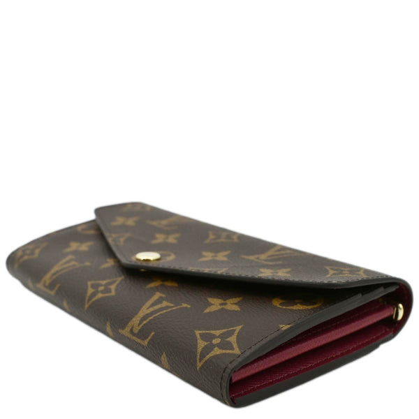 LOUIS VUITTON Sarah Monogram Canvas Wallet Brown