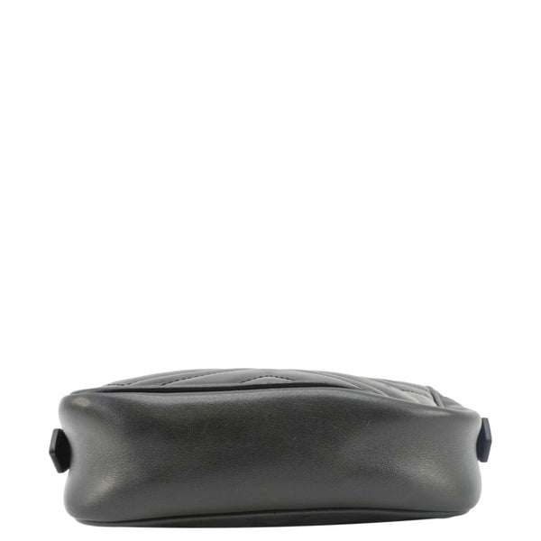 GUCCI GG Marmont Mini Matelasse Leather Crossbody Bag Black 448065