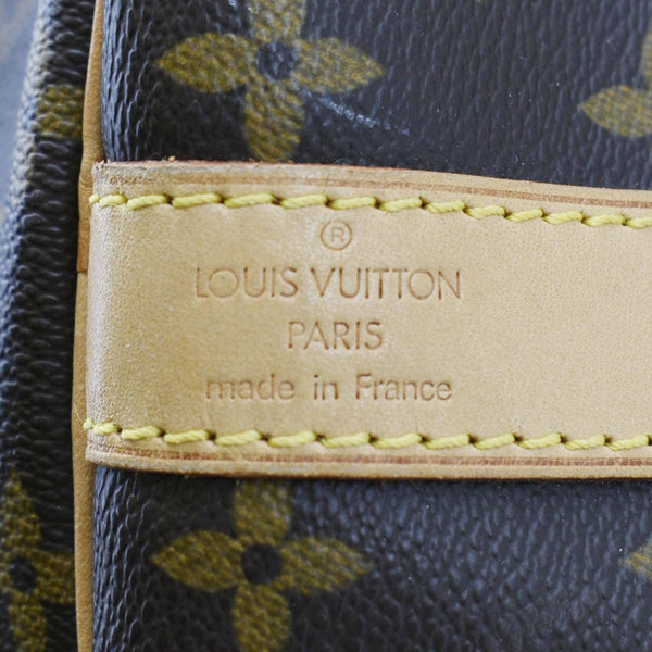 LOUIS VUITTON Keepall 60 Bandouliere Monogram Canvas Travel Bag Brown