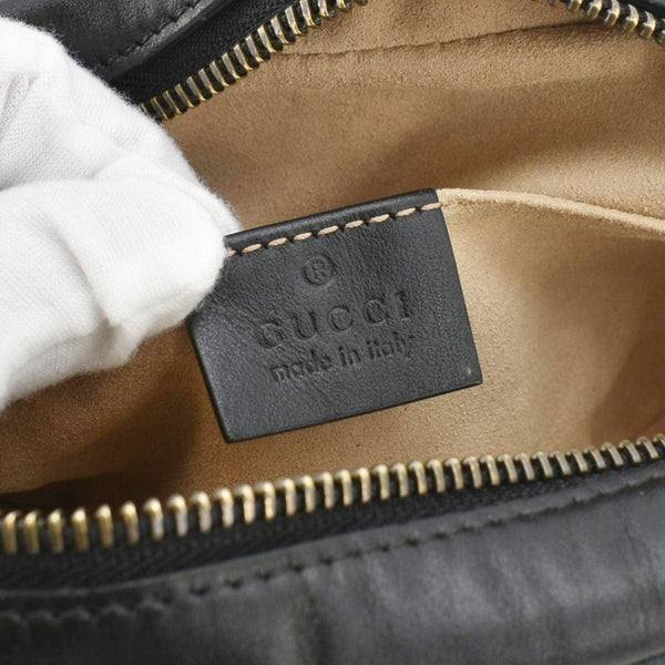 GUCCI GG Marmont Mini Matelasse Leather Crossbody Bag Black 448065