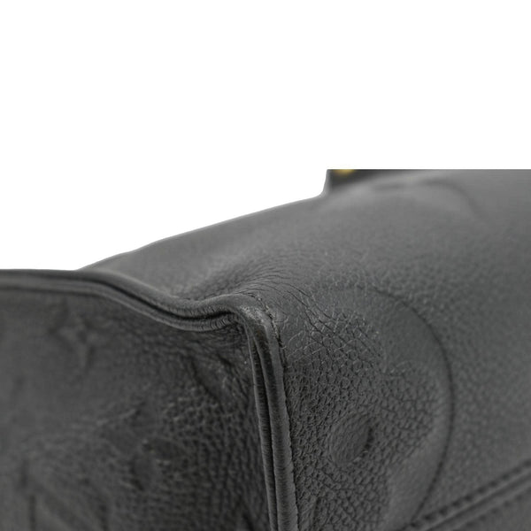 LOUIS VUITTON Onthego PM Monogram Empreinte Leather Tote Shoulder Bag Black