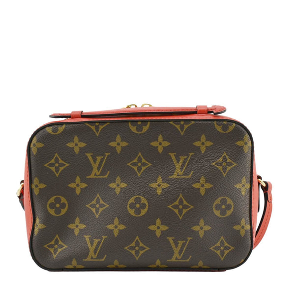 LOUIS VUITTON Saintonge Monogram Canvas Crossbody Bag Coquelicot