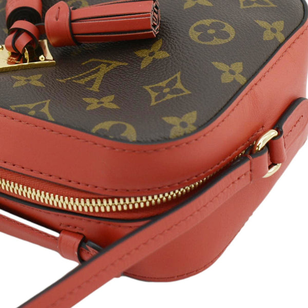LOUIS VUITTON Saintonge Monogram Canvas Crossbody Bag Coquelicot