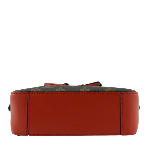 LOUIS VUITTON Saintonge Monogram Canvas Crossbody Bag Coquelicot