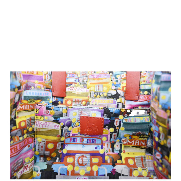 CHRISTIAN LOUBOUTIN Manila Caba Embroidered Jacquard Tote Bag MultIcolor