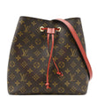 LOUIS VUITTON Neonoe Monogram Canvas Shoulder Bag Poppy