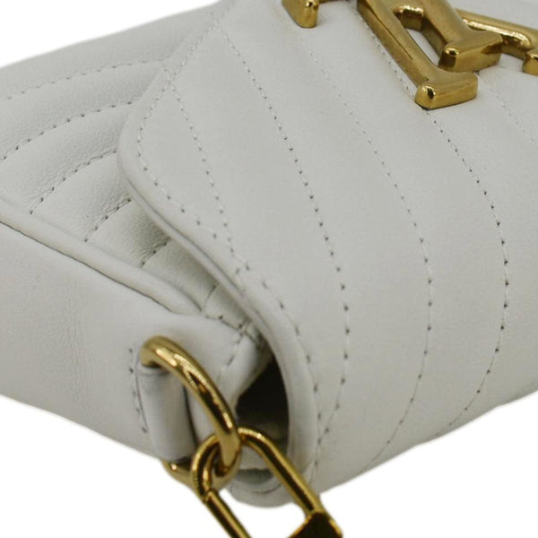 LOUIS VUITTON New Wave Multi Pochette Leather Chain Shoulder Bag White