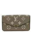 LOUIS VUITTON Pochette Felicie Monogram Leather Chain Wallet Tourterelle Gray