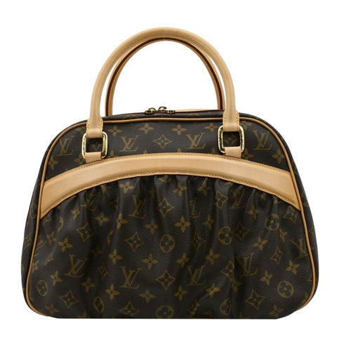 LOUIS VUITTON Mizi Vienna Monogram Canvas Satchel Bag Brown