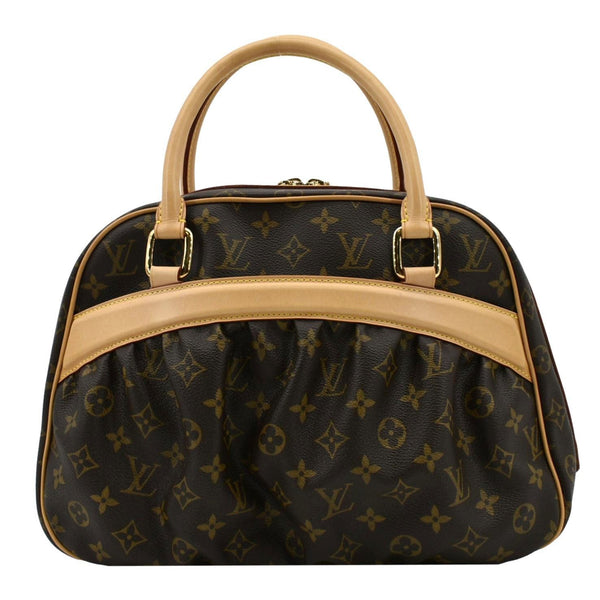 LOUIS VUITTON Mizi Vienna Monogram Canvas Satchel Bag Brown