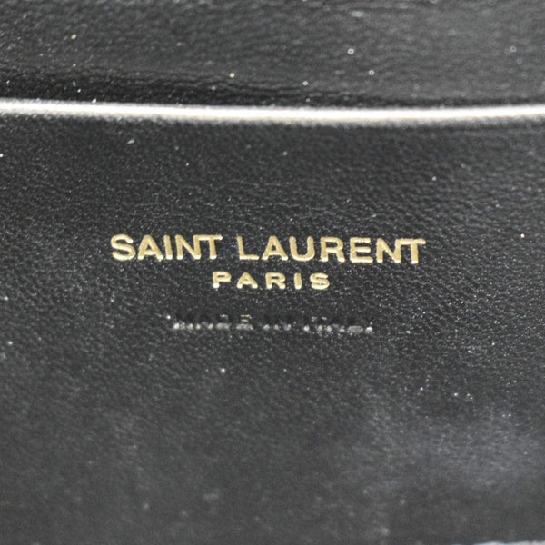YVES SAINT LAURENT Lou Chevron Leather Camera Crossbody Bag Off White