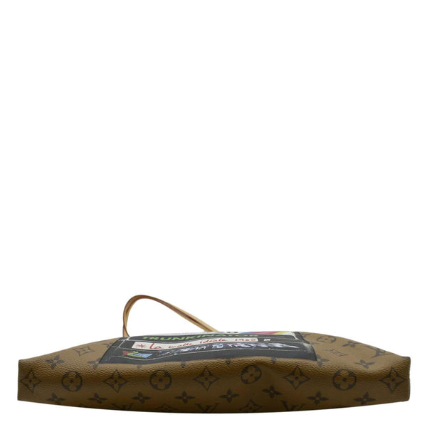 LOUIS VUITTON Carry It Monogram Reverse Canvas Tote  Bag Brown